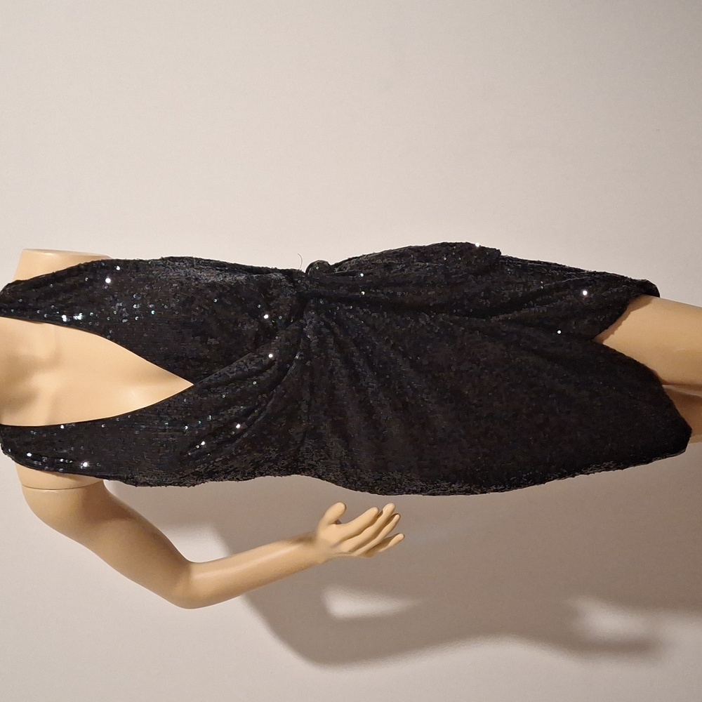 Express Sequin Wrap Dress